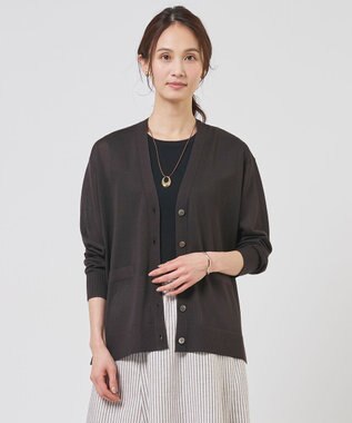 J.PRESS LADIES Vis/Pe スパーク ニット カーディガン