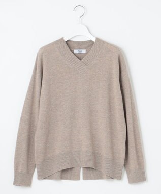 J.PRESS LADIES L 【洗える・WEB限定カラーあり】CASHMERE BLEND Vネック ニット ベージュ系