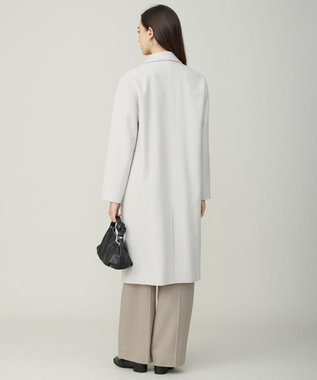 ICB L ウールカシミヤメルトン チェスターコート トープ