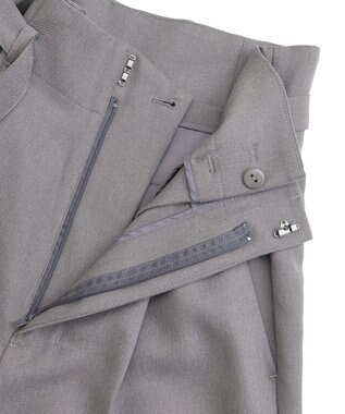 YECCA VECCA 【UVカット/接触冷感/洗える】ベルト付きイージーケアワイドパンツ Gray