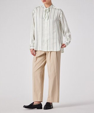 Paul Smith サテンストライプ ブラウス ホワイト