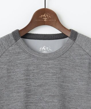 JOSEPH ABBOUD MOUNTAIN 【ソフト/吸水速乾】メランジバックメッシュ Tシャツ グレー系