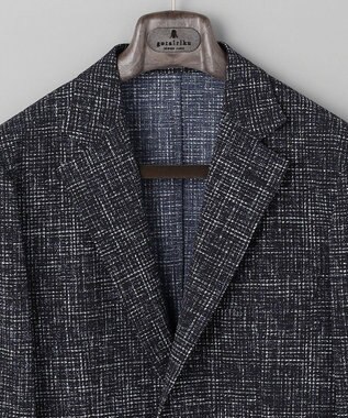 GOTAIRIKU 【吸汗速乾/シワになりにくい/ストレッチ/通気性】クールマックスサッカー シャツジャケット ネイビー系8