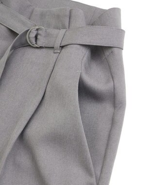 YECCA VECCA 【UVカット/接触冷感/洗える】ベルト付きイージーケアワイドパンツ Gray