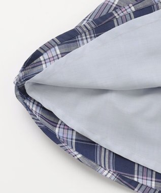 組曲 KIDS 【110-140㎝】プランタンチェック ワンピース ネイビー