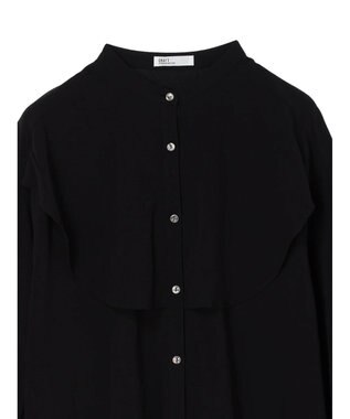 CRAFT STANDARD BOUTIQUE レーヨンデシンフリルチュニック Black