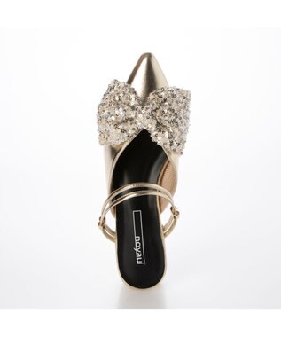 MODE ET JACOMO <noyau>2WAYリボンストラップミュールパンプス ゴールドコンビ