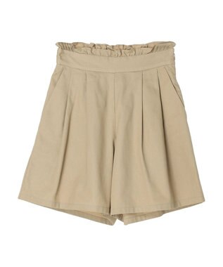 earth music&ecology フリルキュロットパンツ Camel