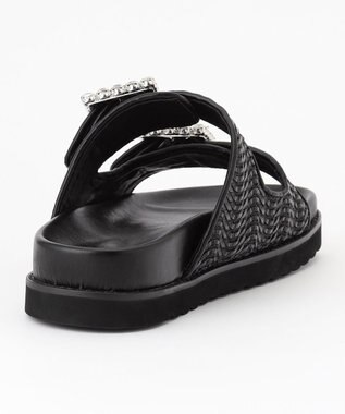 組曲 バックルプラットフォームサンダル ブラック系