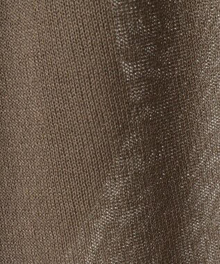 YECCA VECCA シアーニットロング丈カーディガン Dark Beige