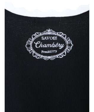 earth music&ecology バイカラースカラッププルオーバー Black