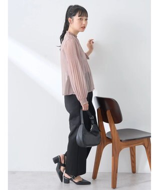 earth music&ecology マジョリカプリーツシアープルオーバー Pink Beige