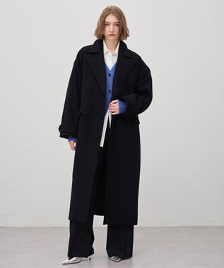 uncrave TWドビードスキン ワイドトラウザー ネイビー