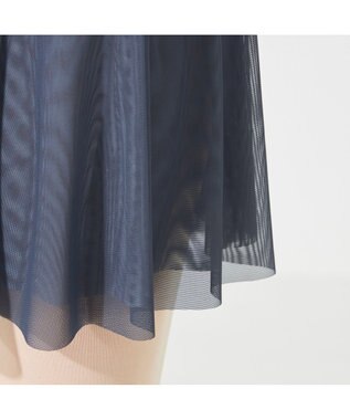 Chacott リバーシブルキュロットスカート サックスブルー