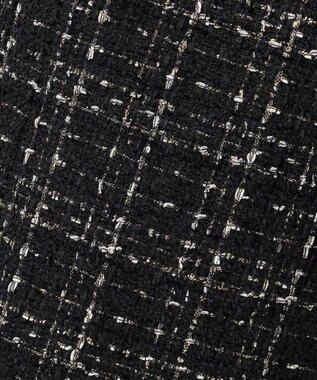 組曲 ラメステッチツイード スカート ブラック系