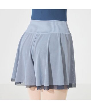 Chacott リバーシブルキュロットスカート サックスブルー