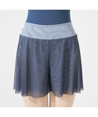 Chacott リバーシブルキュロットスカート サックスブルー