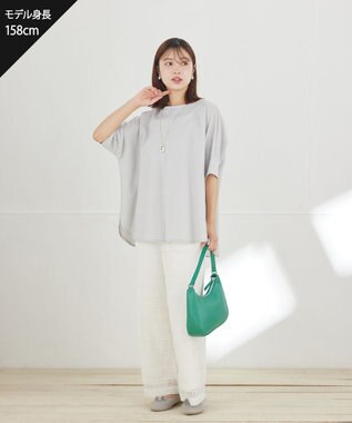 Tiaclasse L 【おのののかさん着用】冷凛(ひやりん)カノコドルマンスリーブカットソー グレー