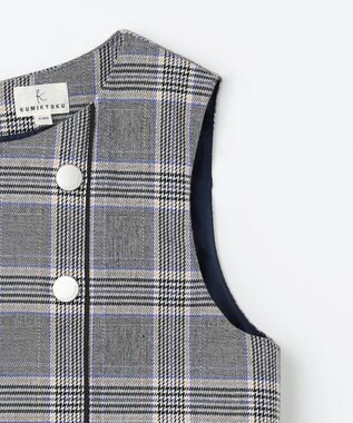組曲 KIDS 【110-140cm】キチントチェック ジャンパースカート グレー系3
