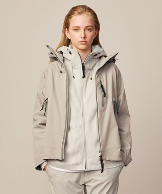 JOSEPH ABBOUD MOUNTAIN 【ストレッチ/撥水/防水素材/イタリア素材/ライナードッキング対応】マウンテンシェル パーカー ライトグレー系