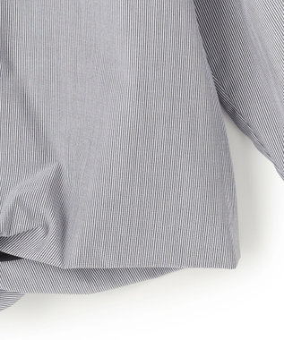 ICB L 【洗える】レイヤードシャーティング ブラックストライプ系