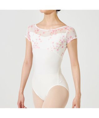 Chacott 【MAY NAGAHISA】キャップスリーブレオタード ホワイトプリント