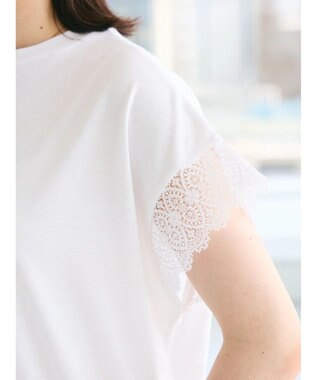 CRAFT STANDARD BOUTIQUE レーススリーブカットプルオーバー Off White