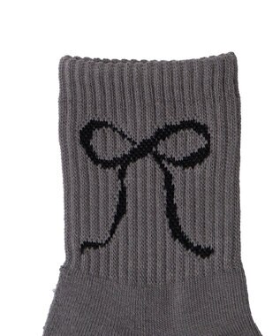 WEGO 底パイルデザインソックス（丈14㎝） ダークグレー