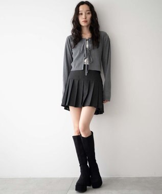 WEGO ストーム付きワイドヒールロングブーツ ブラックその他