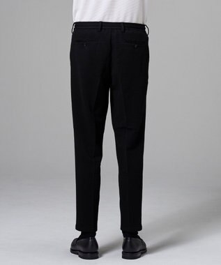 JOSEPH HOMME 【オリジナル素材 /ウエストゴム仕様】ライトタックジャージー  ドロスト付テーパードパンツ / PEGG CONVERTIBLE ブラック系