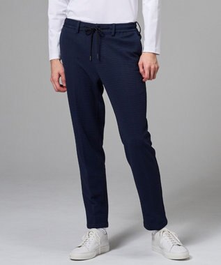 JOSEPH HOMME 【オリジナル素材 /ウエストゴム仕様】ライトタックジャージー  ドロスト付テーパードパンツ / PEGG CONVERTIBLE ネイビー系