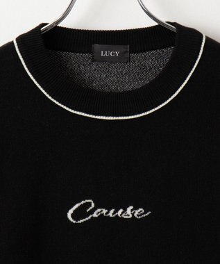 WEGO アウトリンキングニットプルオーバー ブラック