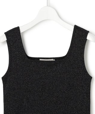 ICB 【WEB限定カラーあり・先行予約】 ブロードステッチリブ タンクトップ ブラックラメ