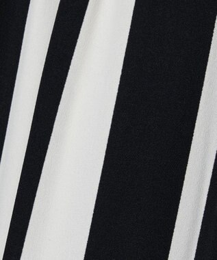 JOSEPH ストライプクレープ　プリーツドレス Ivory/Black