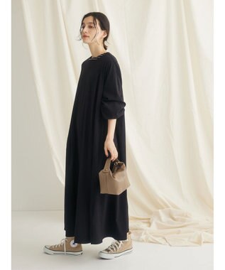 CRAFT STANDARD BOUTIQUE レーヨンデシンドレッシーワンピース Black