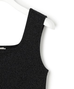 ICB 【WEB限定カラーあり・先行予約】 ブロードステッチリブ タンクトップ ブラックラメ