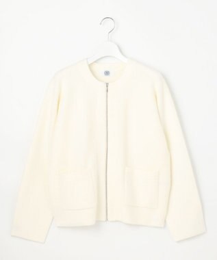 J.PRESS LADIES 【洗える】BOUCLE ニット アウター ホワイト系