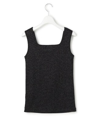 ICB 【WEB限定カラーあり・先行予約】 ブロードステッチリブ タンクトップ ブラックラメ