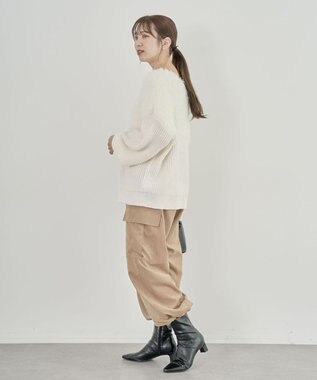 Green Parks ・Ｐｅｔｉｔ　Ｆｌｅｕｒ　シャギーキリカエニット Off White
