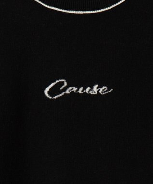 WEGO アウトリンキングニットプルオーバー ブラック