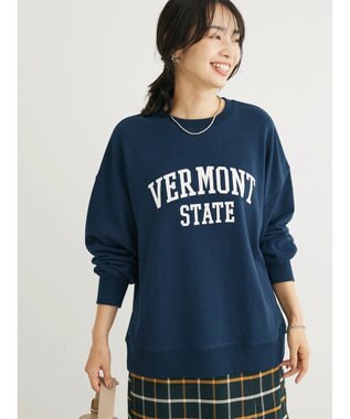 Green Parks アソートロゴ裏毛プルオーバー Navy