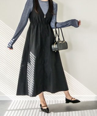 INTER-CHAUSSURES 【CHRISTIAN VILLA】レザーワイドスモールショルダーバッグ ブラック