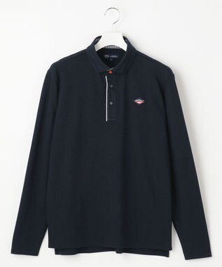23区GOLF 長く愛せる定番人気！【MEN】【日本製】ハニカムカノコ 長袖ポロシャツ ネイビー系