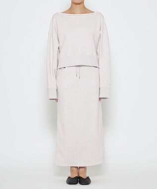 uncrave スウェット スカート（uncrave WHITE） ライトグレー