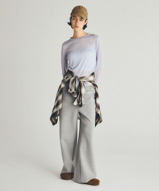 UNFILO レギュラーカラー ポプリンシャツ オンブレーチェック