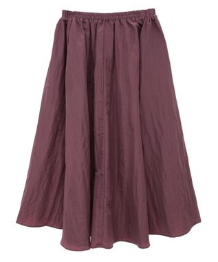 CRAFT STANDARD BOUTIQUE ナイロンワークギャザースカート Bordeaux