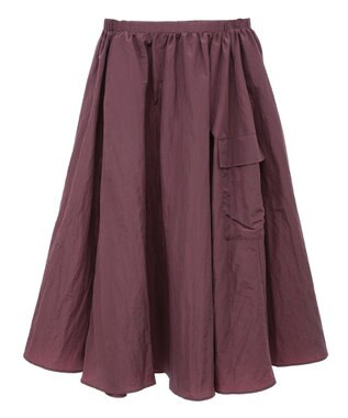 CRAFT STANDARD BOUTIQUE ナイロンワークギャザースカート Bordeaux