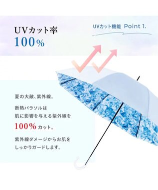 MOONBAT 【ハニカム断熱パラソル】estaa エスタ 氷 長傘  晴雨兼用 日傘 遮熱 耐風 50cm ライトグレー