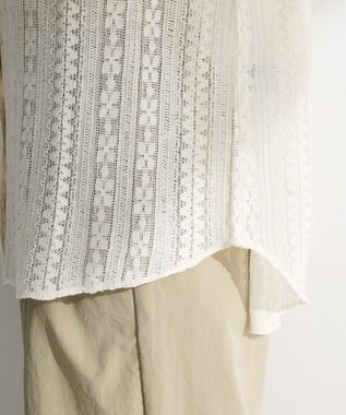 Green Parks 長袖レースシャツ Off White