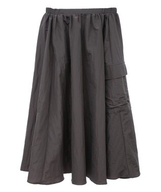 CRAFT STANDARD BOUTIQUE ナイロンワークギャザースカート Charcoal Gray